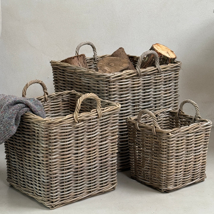 Square Log Baskets 
