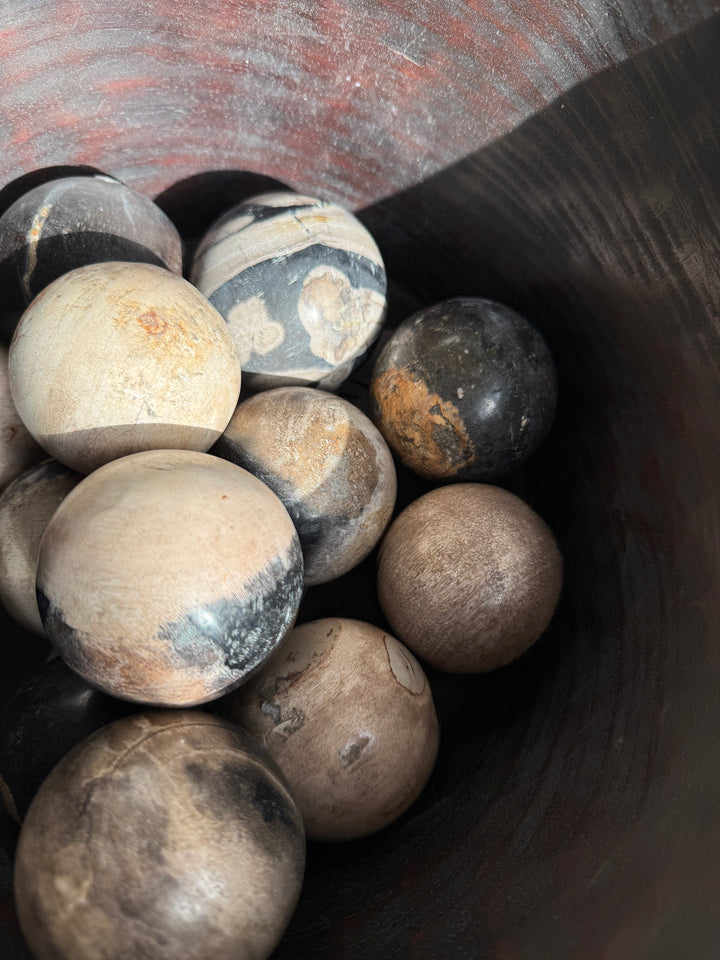 Stone Ball Petrified Wood | 8cm