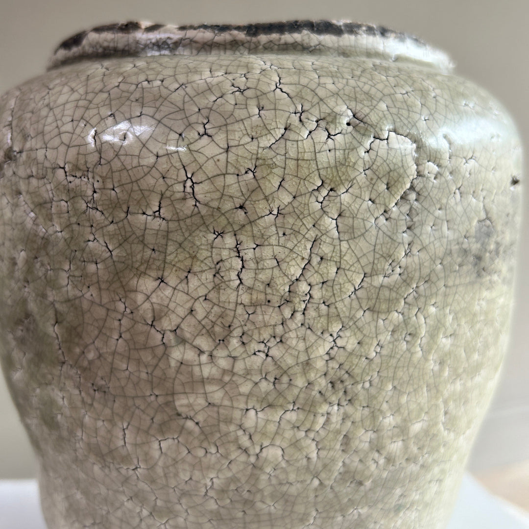 Stone Crackle Glaze Pot | Clarissa