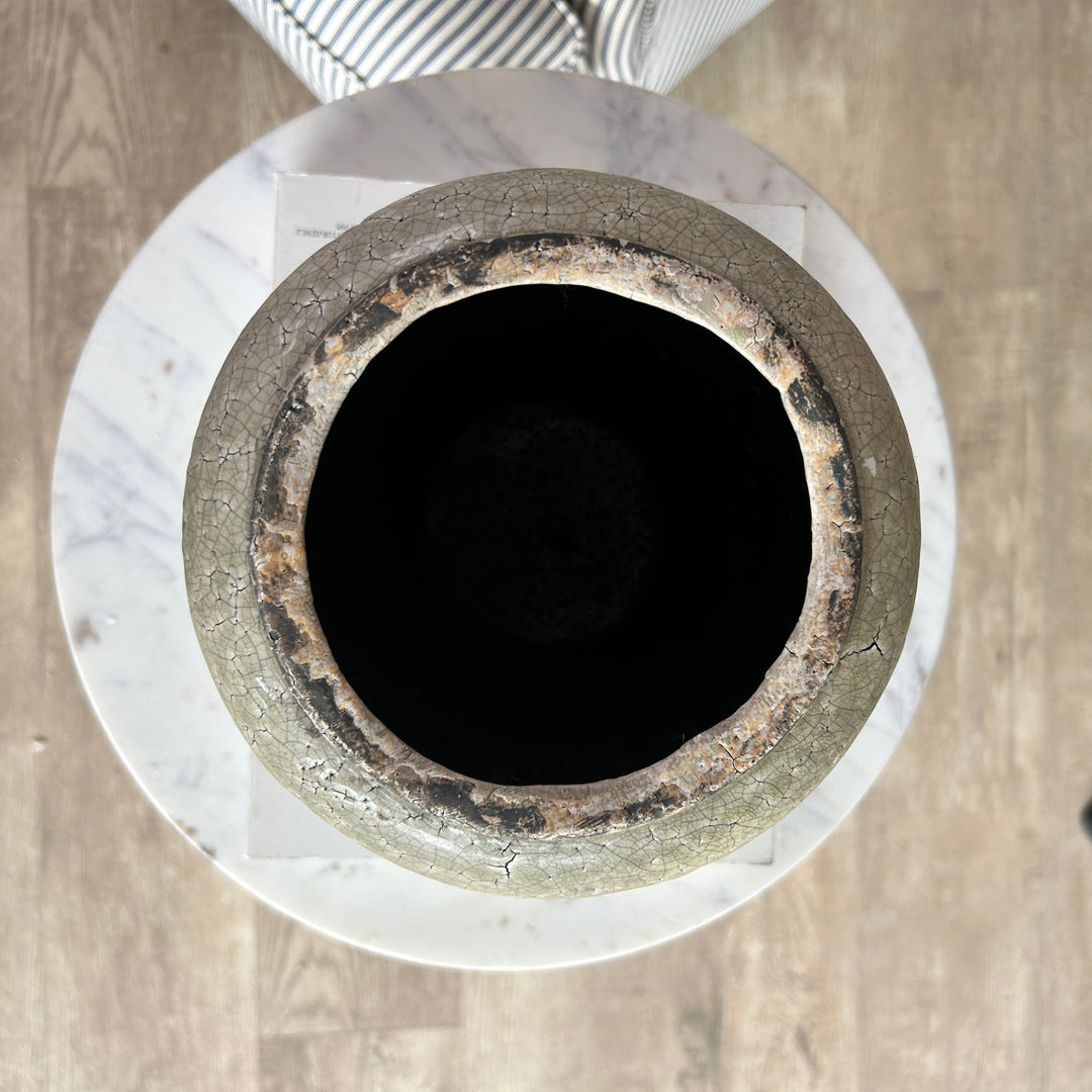 Stone Crackle Glaze Pot | Clarissa 