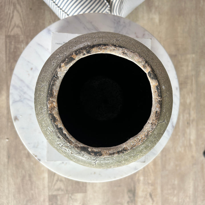 Stone Crackle Glaze Pot | Clarissa 