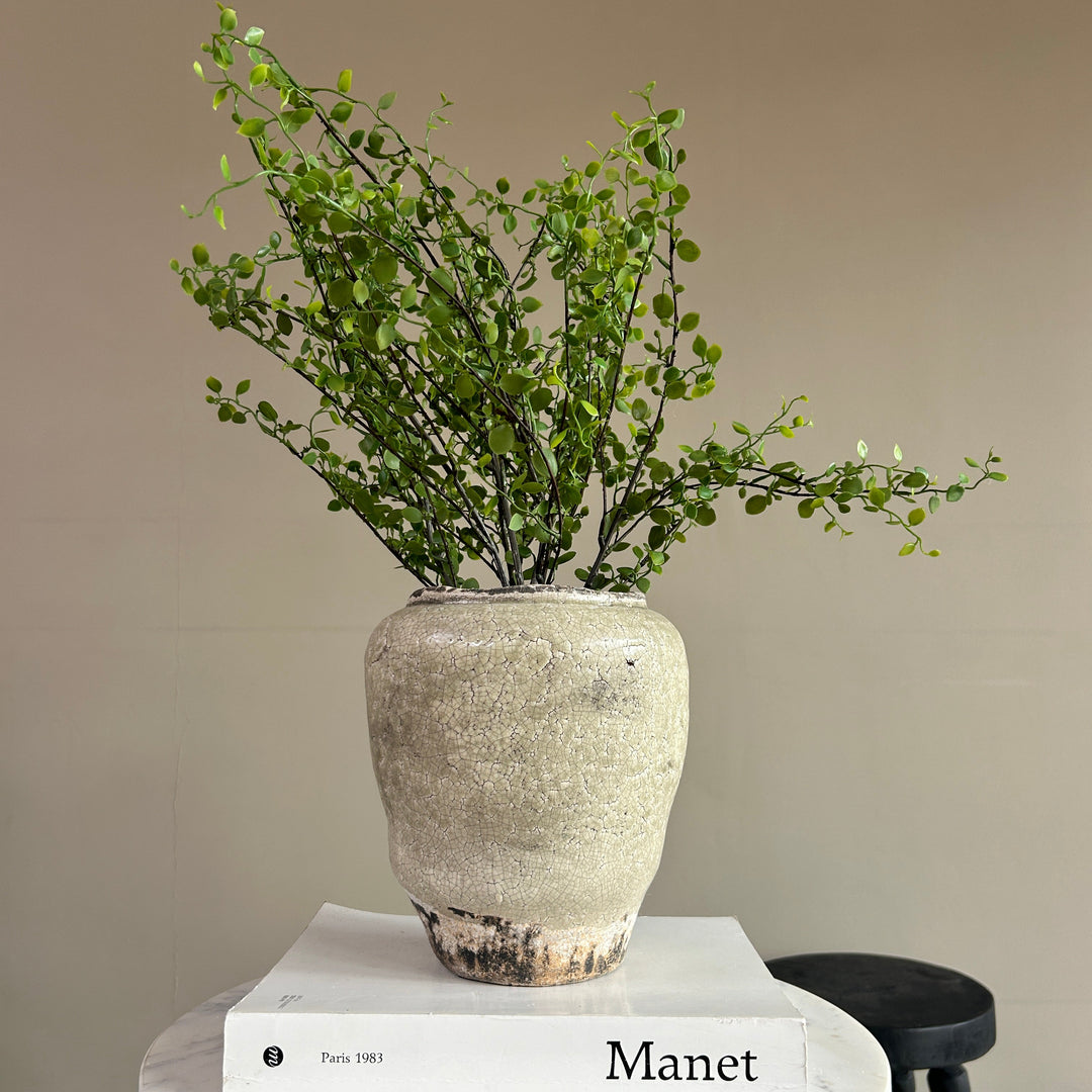 Stone Crackle Glaze Pot | Clarissa 