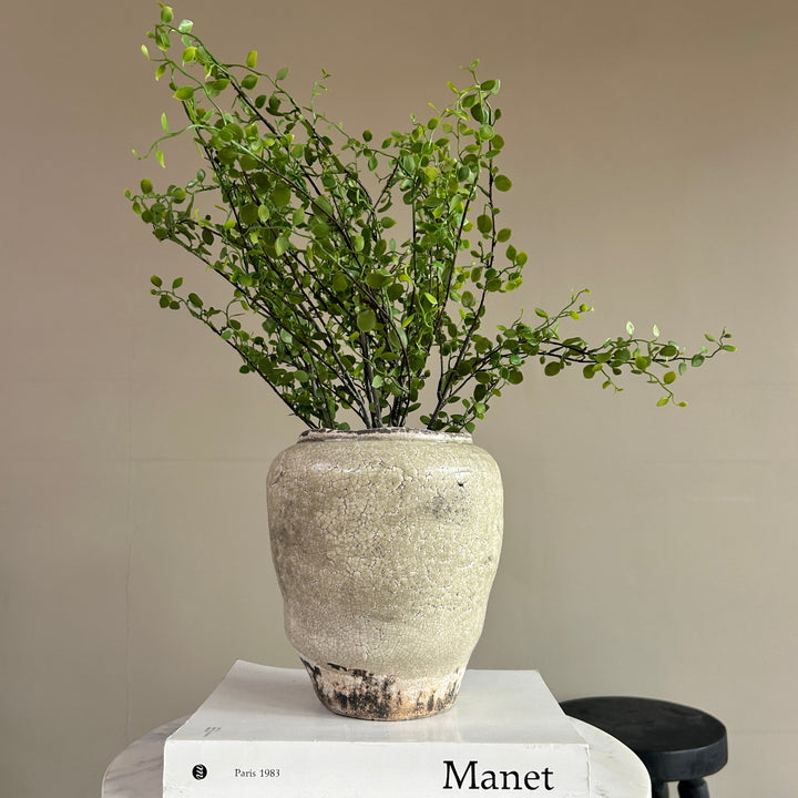 Stone Crackle Glaze Pot | Clarissa 