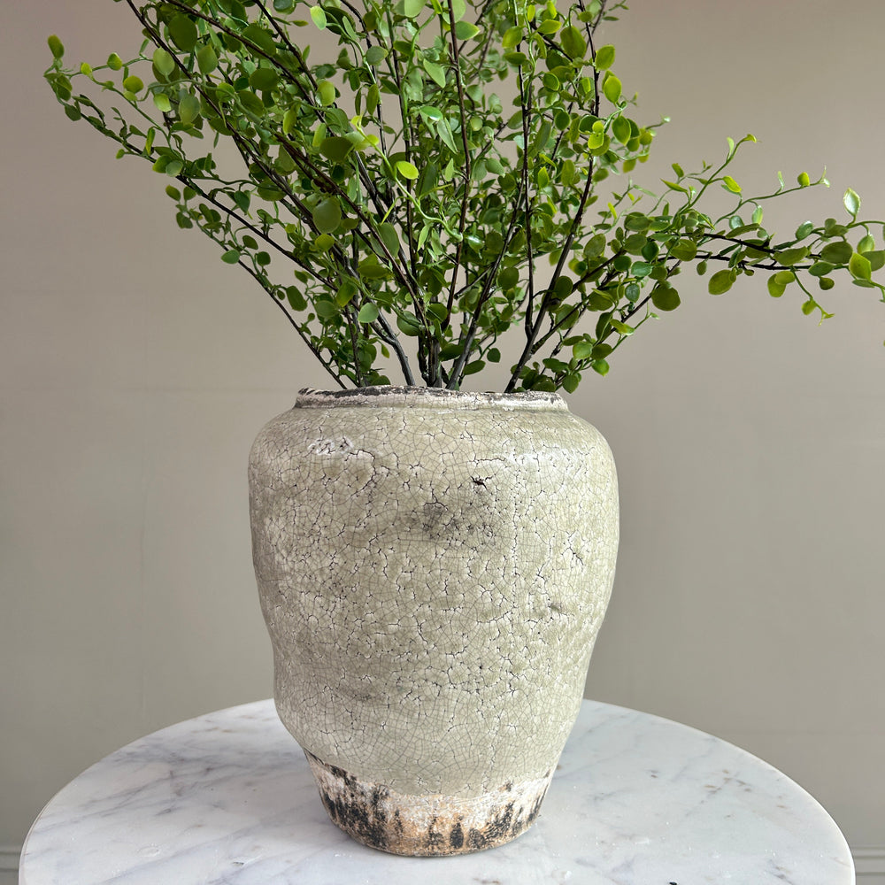 Stone Crackle Glaze Pot | Clarissa