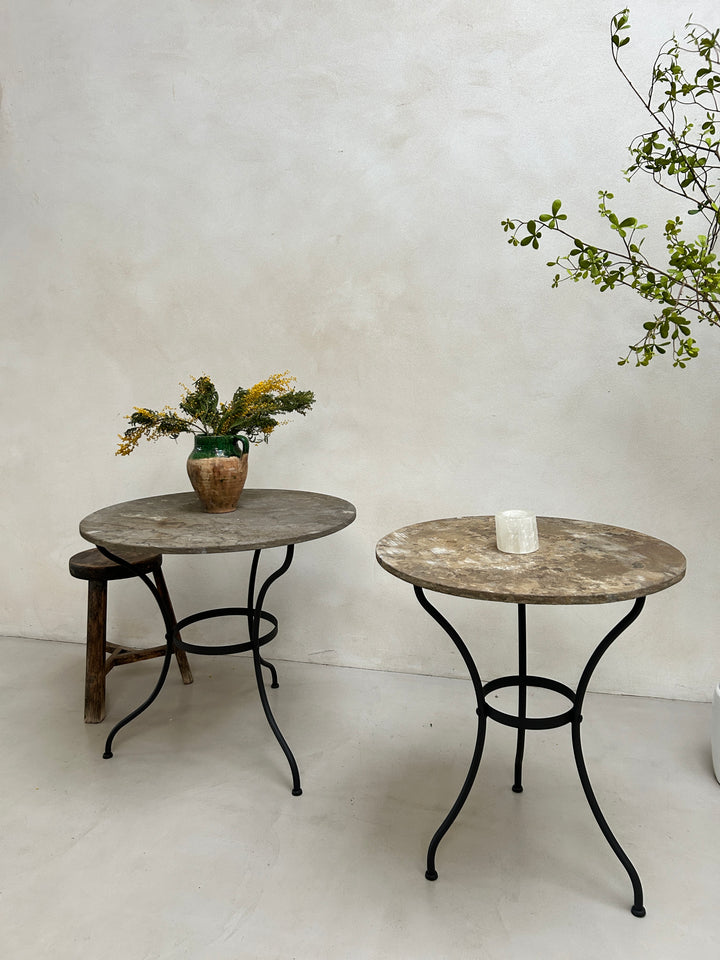 Stone top garden bistro round table