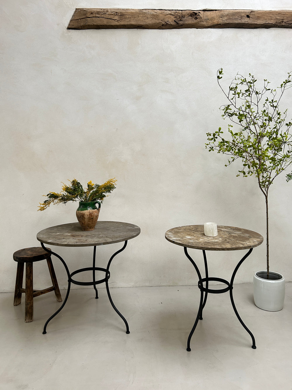 Stone top garden bistro round table 