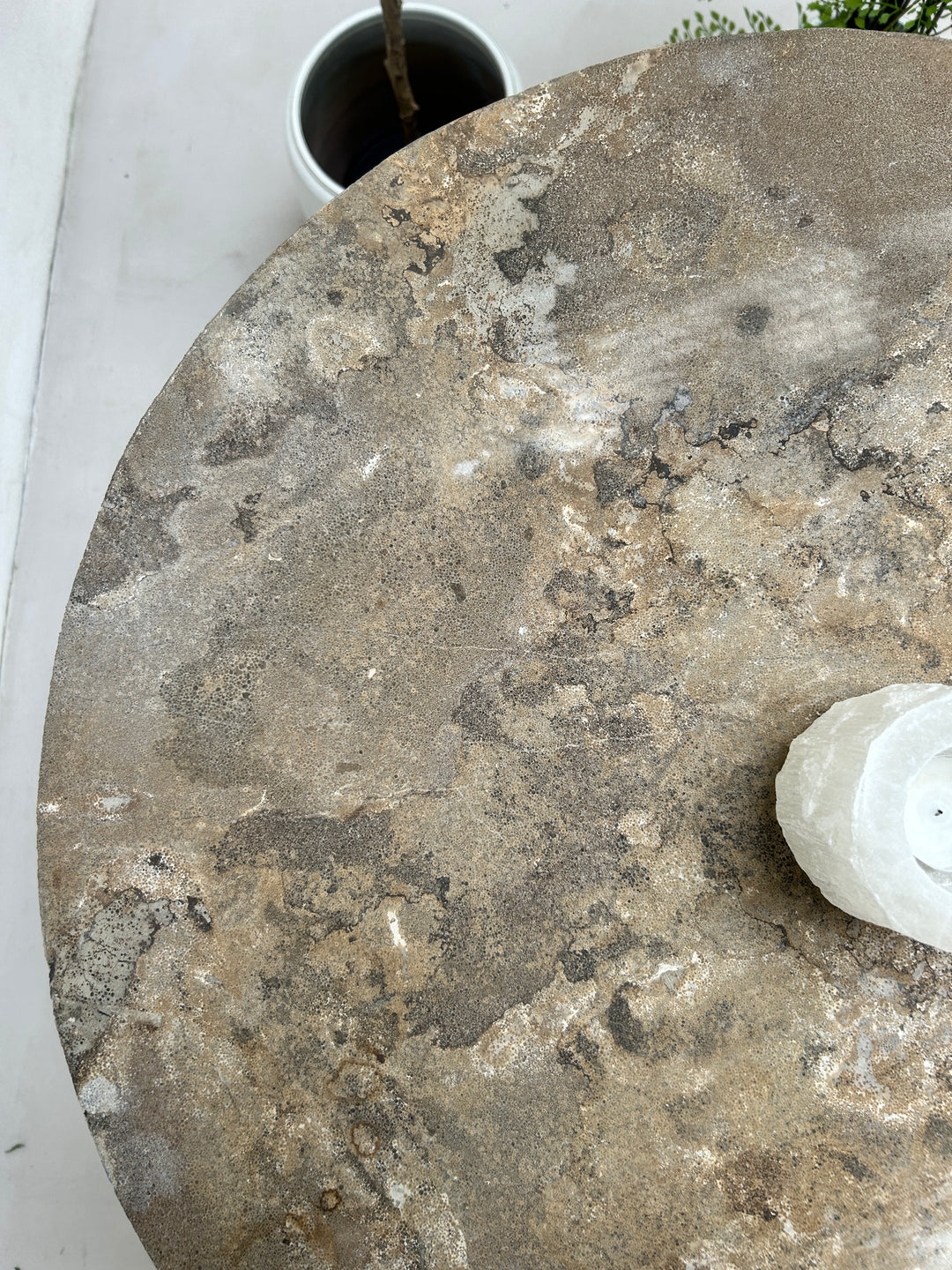 Stone top garden bistro round table