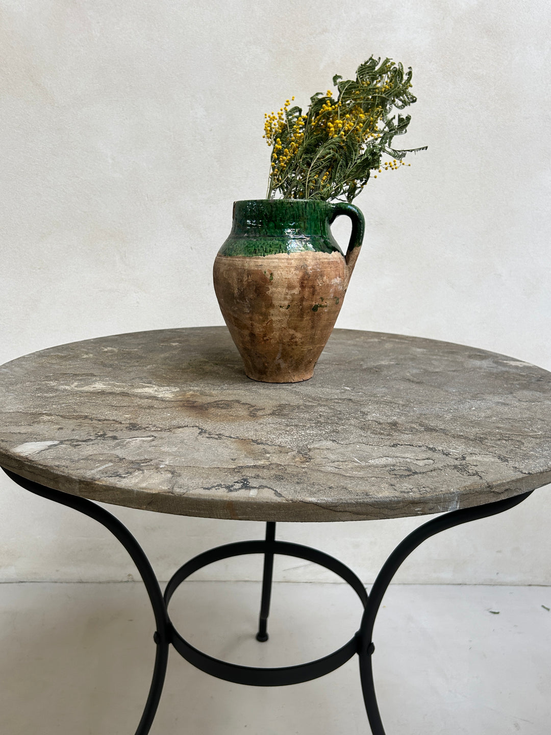 Stone top garden bistro round table