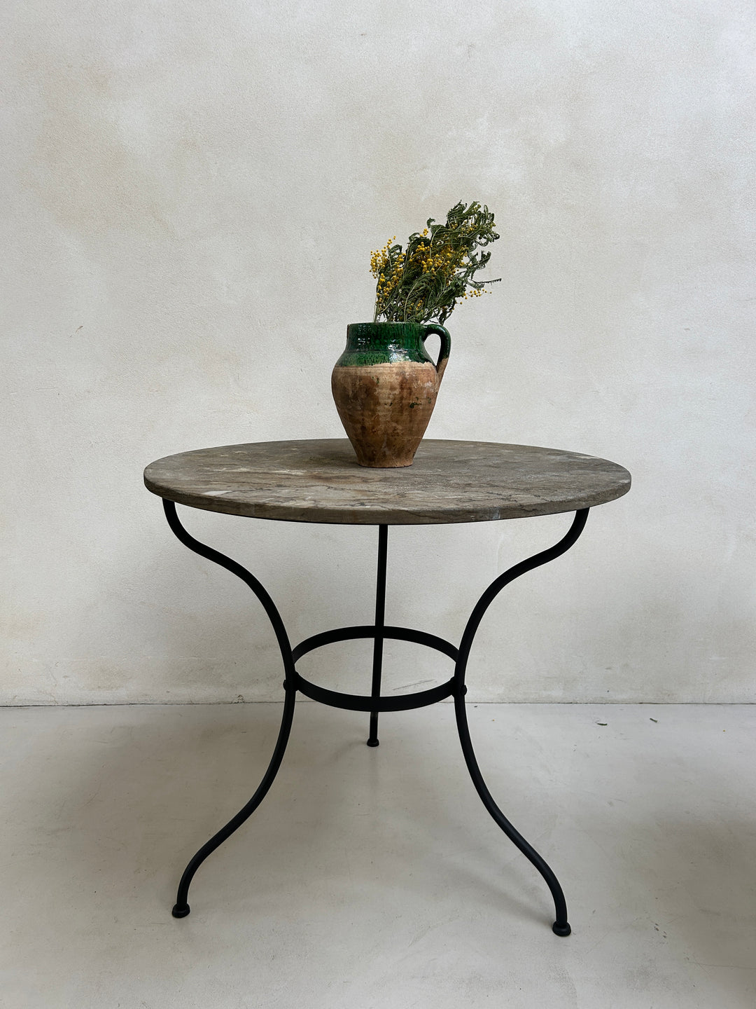 Stone top garden bistro round table 