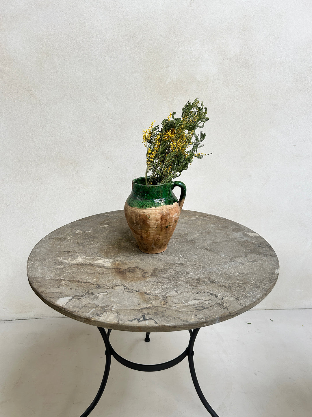 Stone top garden bistro round table