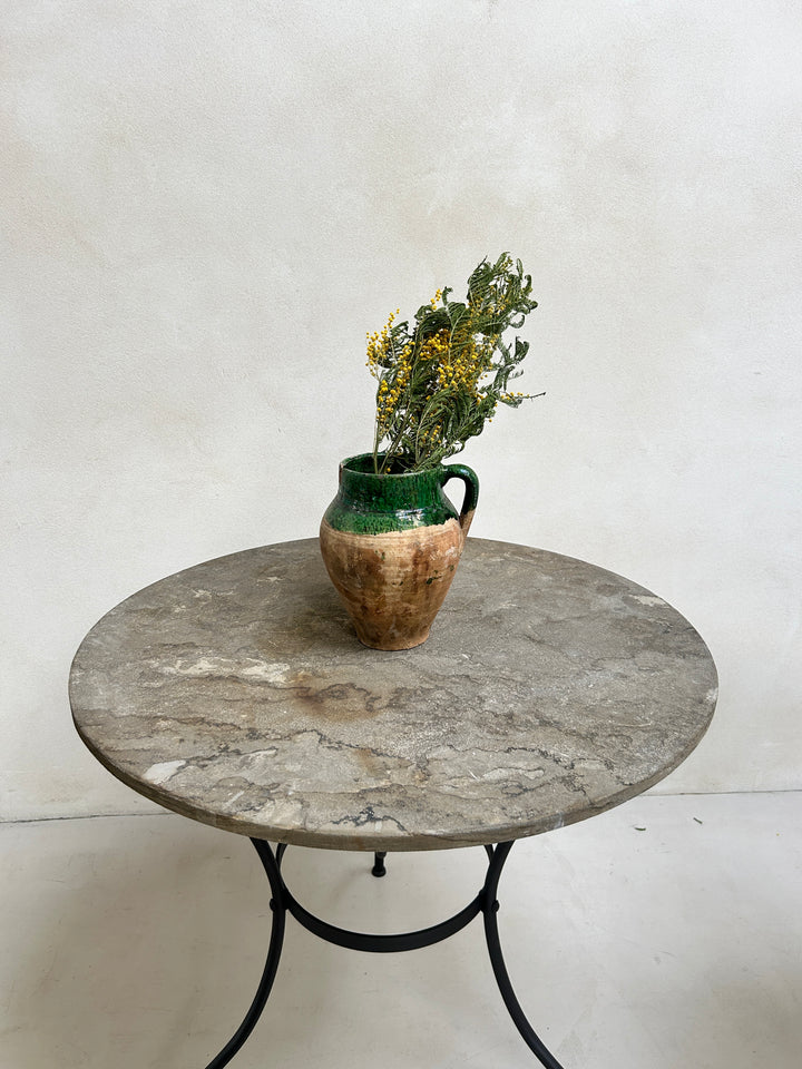 Stone top garden bistro round table