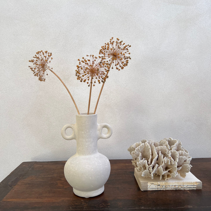 Stoneware neutral vase | E