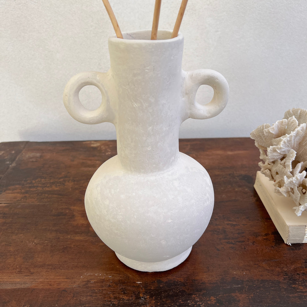 Stoneware neutral vase | E