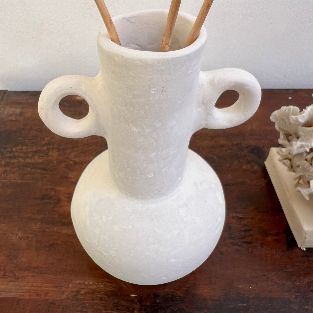 Stoneware neutral vase | E