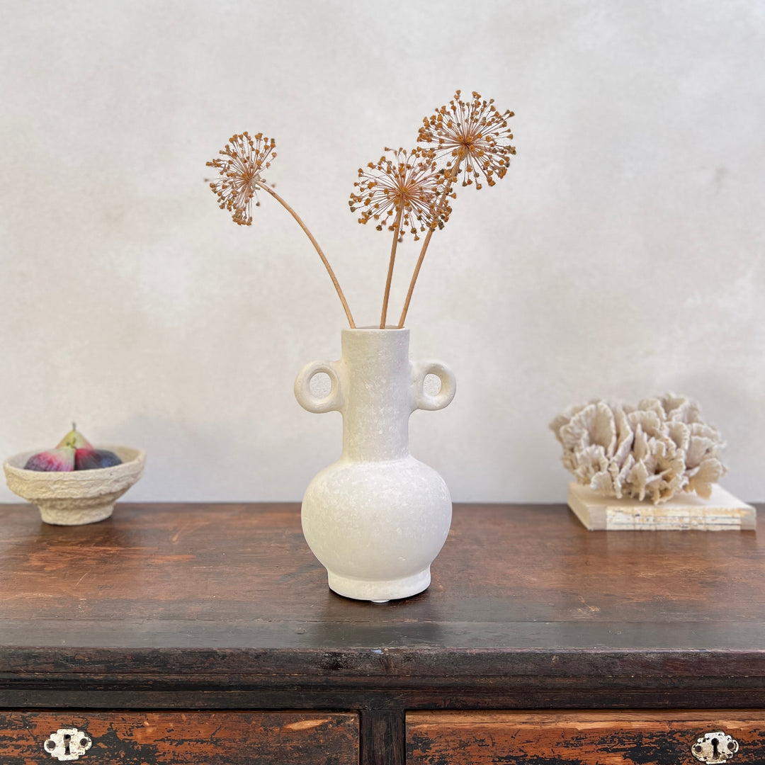 Stoneware neutral vase | E