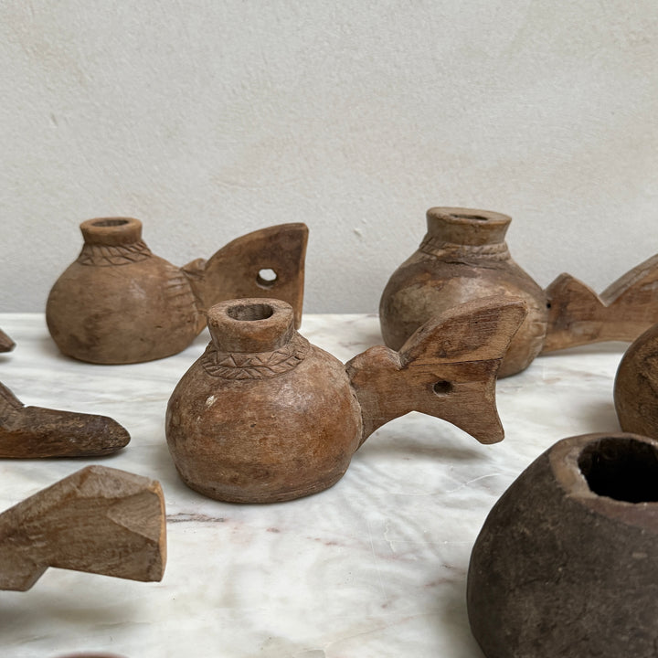Stoneware ochre hand made bowl
