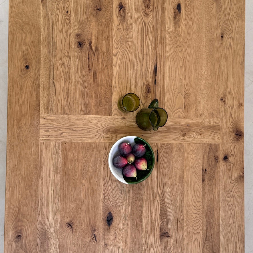 Beautiful close up of the imperfections to be found within solid oak planks
