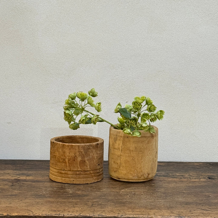 Sunbleached Wooden Nepali Plant Pots 