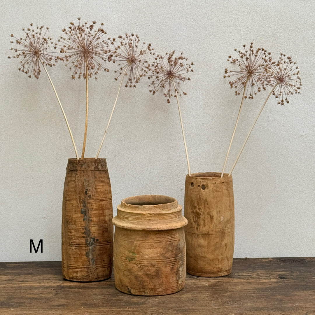 Sunbleached Wooden Nepali Pots
