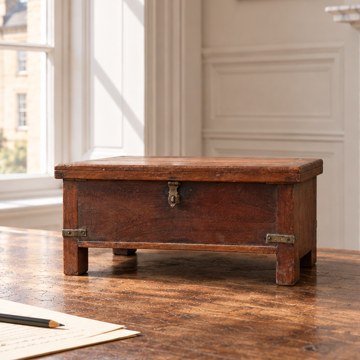Antique Indian Teak Storage Box | Tara
