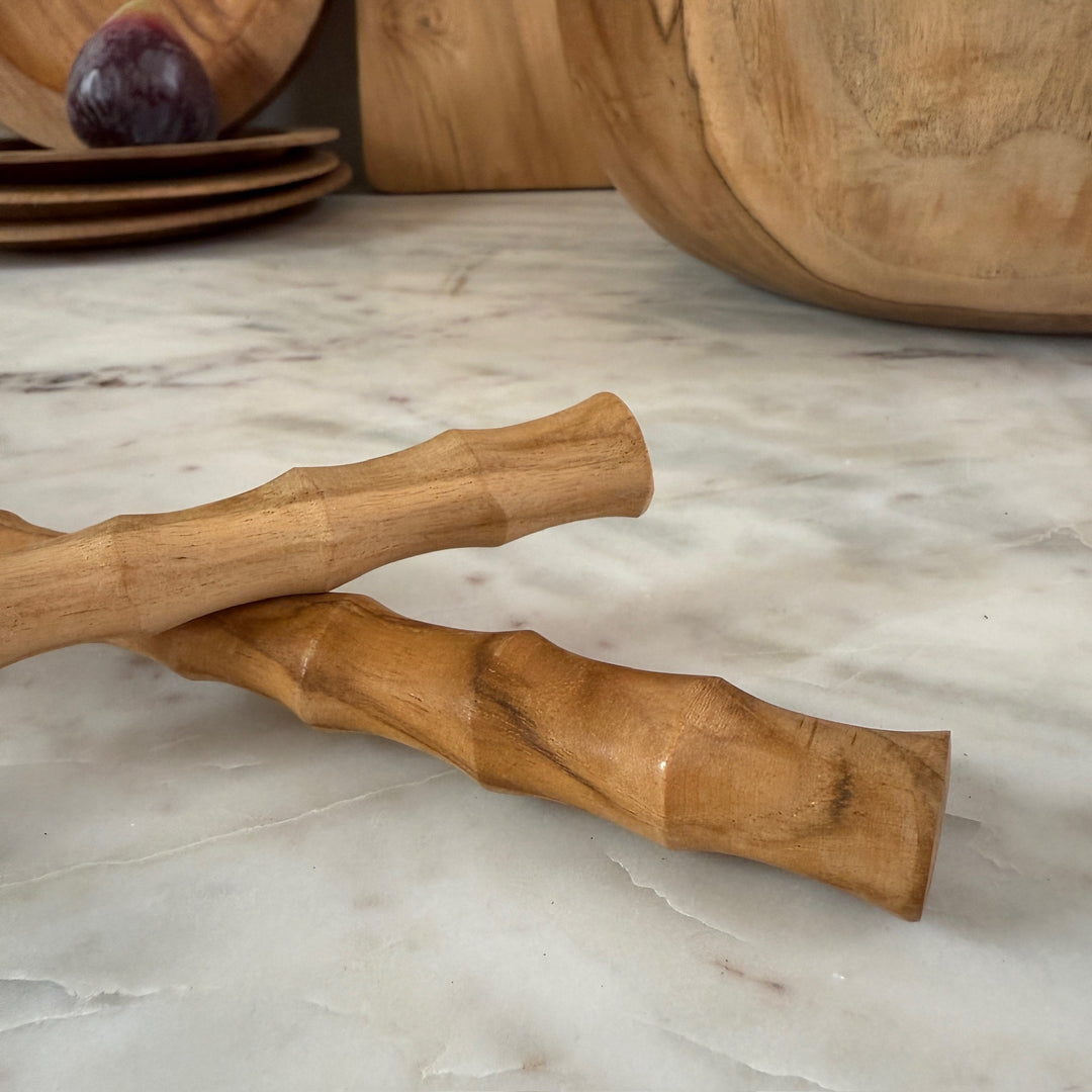 Teak Salad Server Set