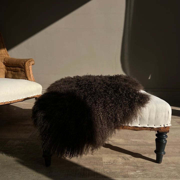Tibetan Sheepskin Throw Rug | mocha