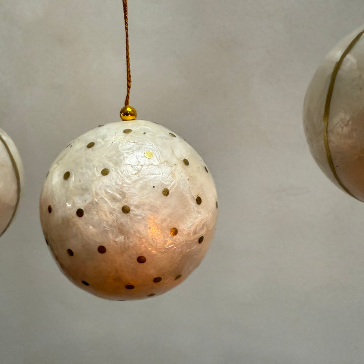 Traditional Lustrous Christmas Decoration | White