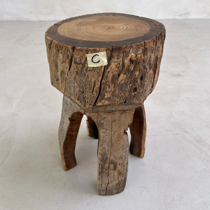 Tree Trunk Stool Side Table C