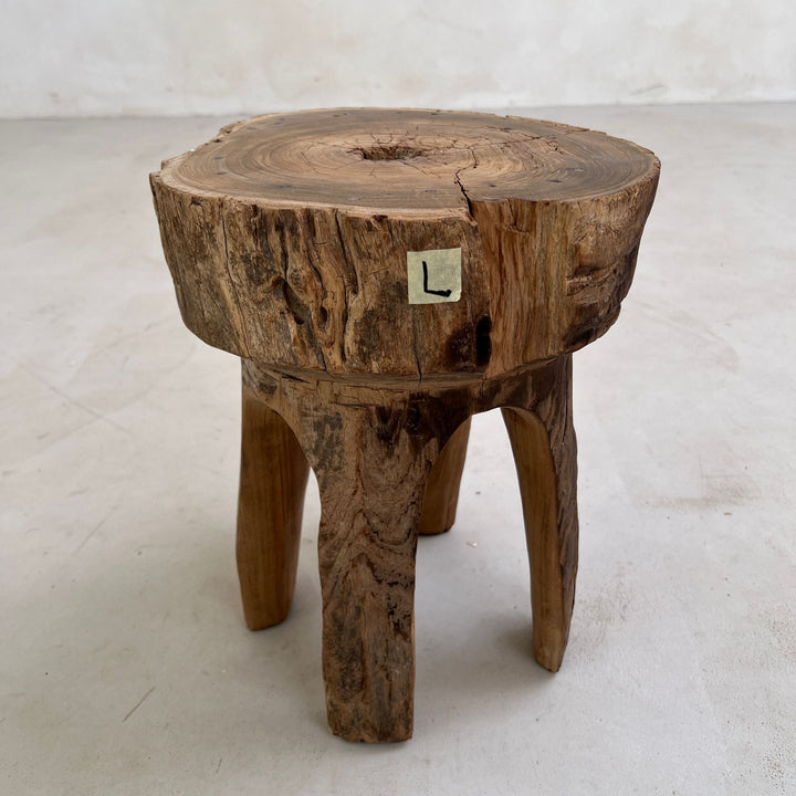 Tree Trunk Stool Side Table L