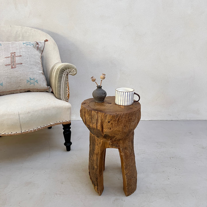 Tree Trunk Stool Side Table