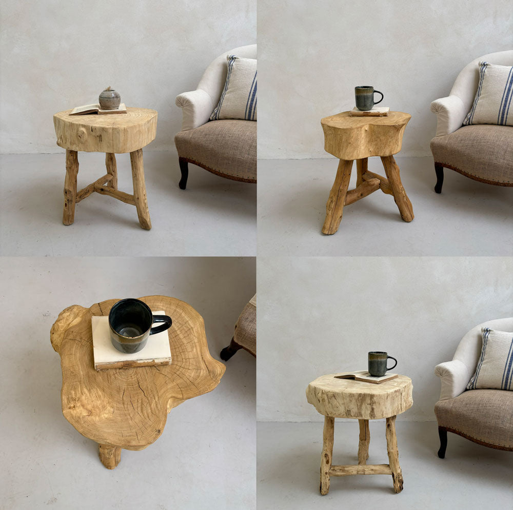 tree trunk side table elm variety to choose from