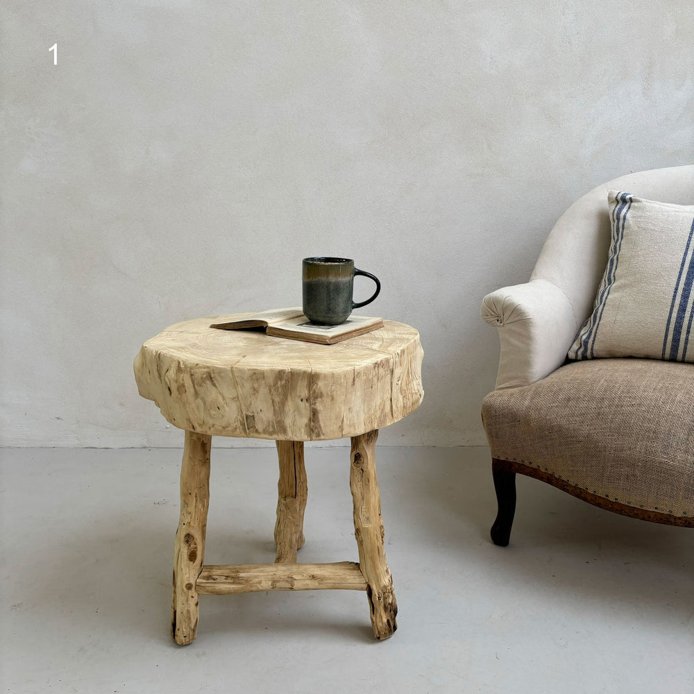 Tree trunk side table elm table 1