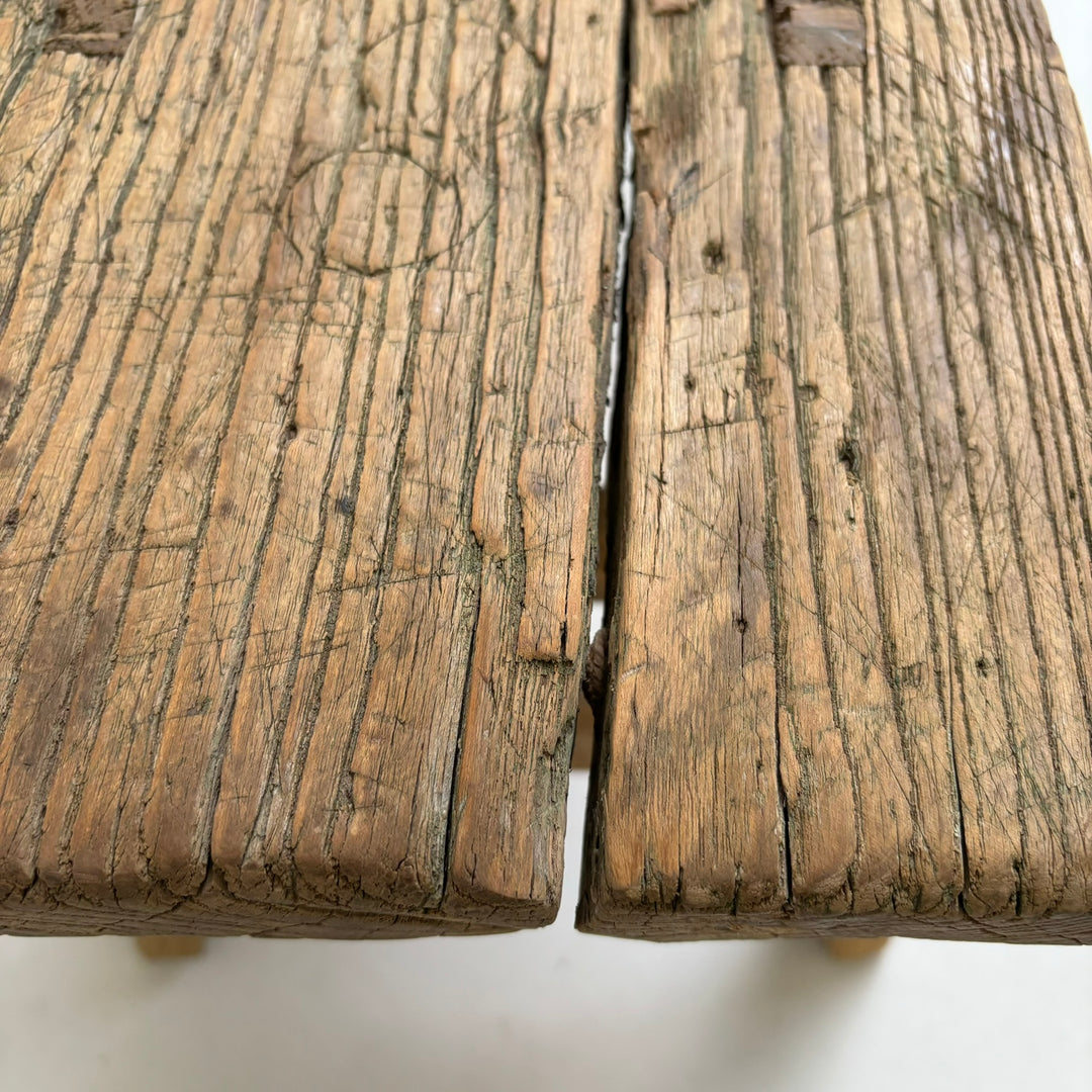 Unique antique elm bench | Edmund rustic detail