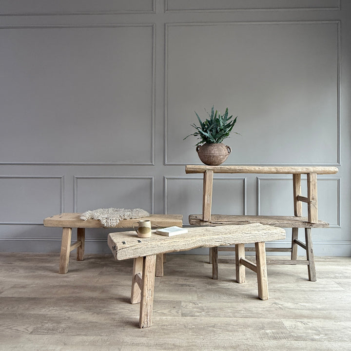 Unique rustic benches above 120cm long