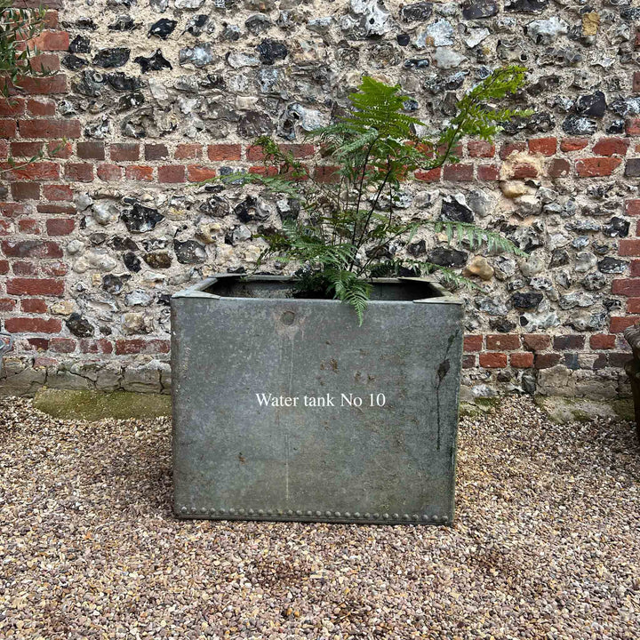 Vintage galvanised water tanks