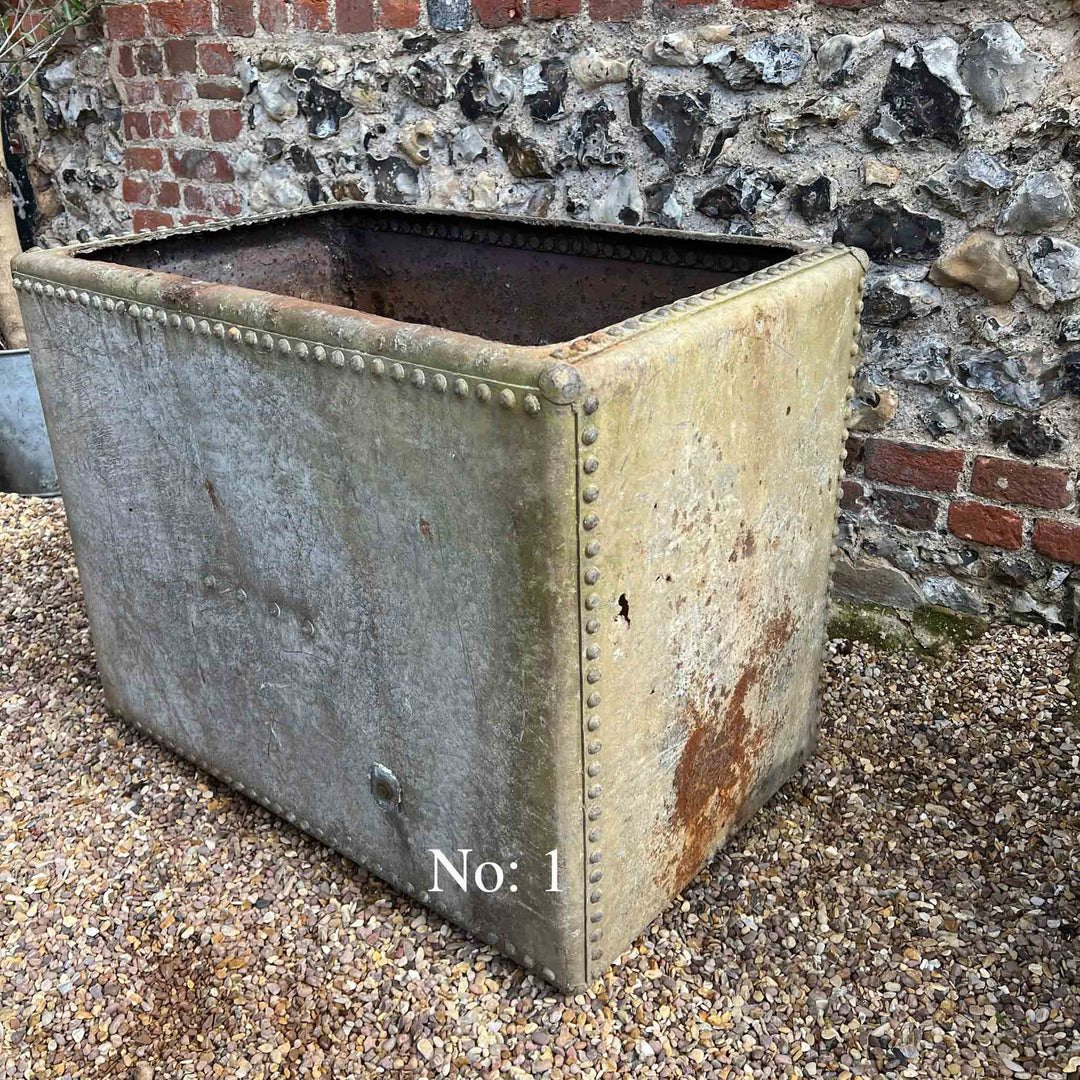 Vintage galvanised water tanks