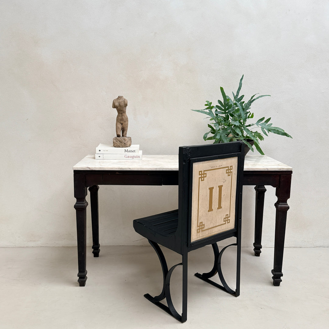 Vintage Black Paris Metro Hall chair