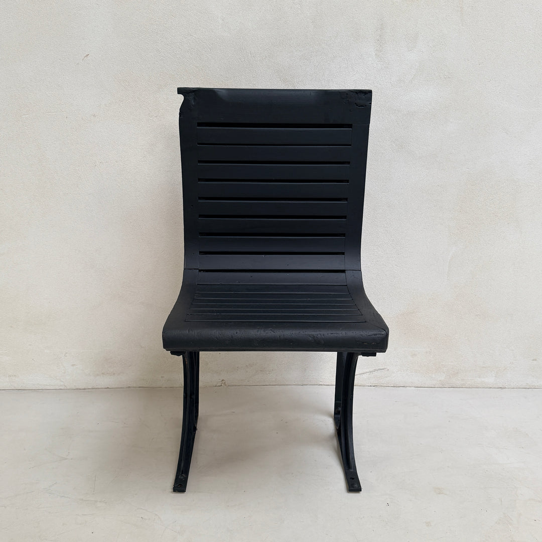 Vintage Black Paris Metro Hall chair
