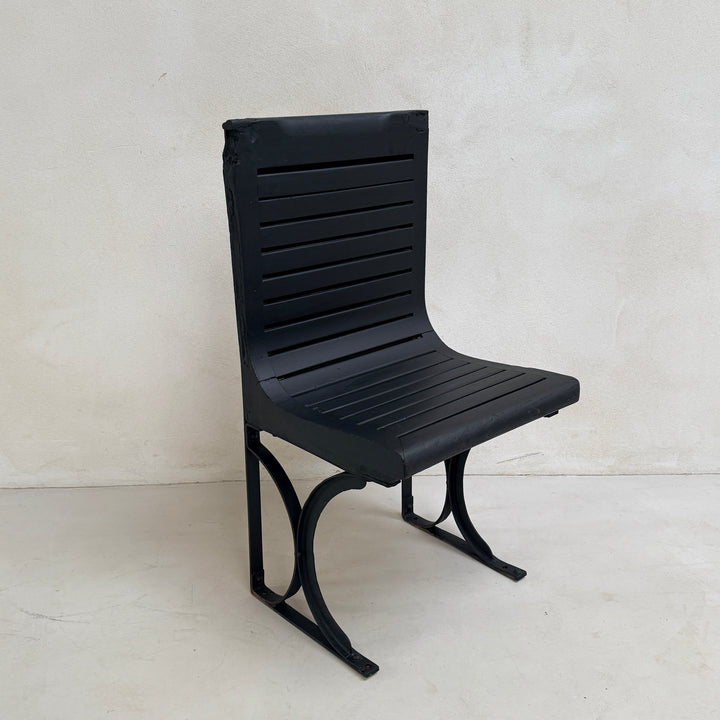 Vintage Black Paris Metro Hall chair