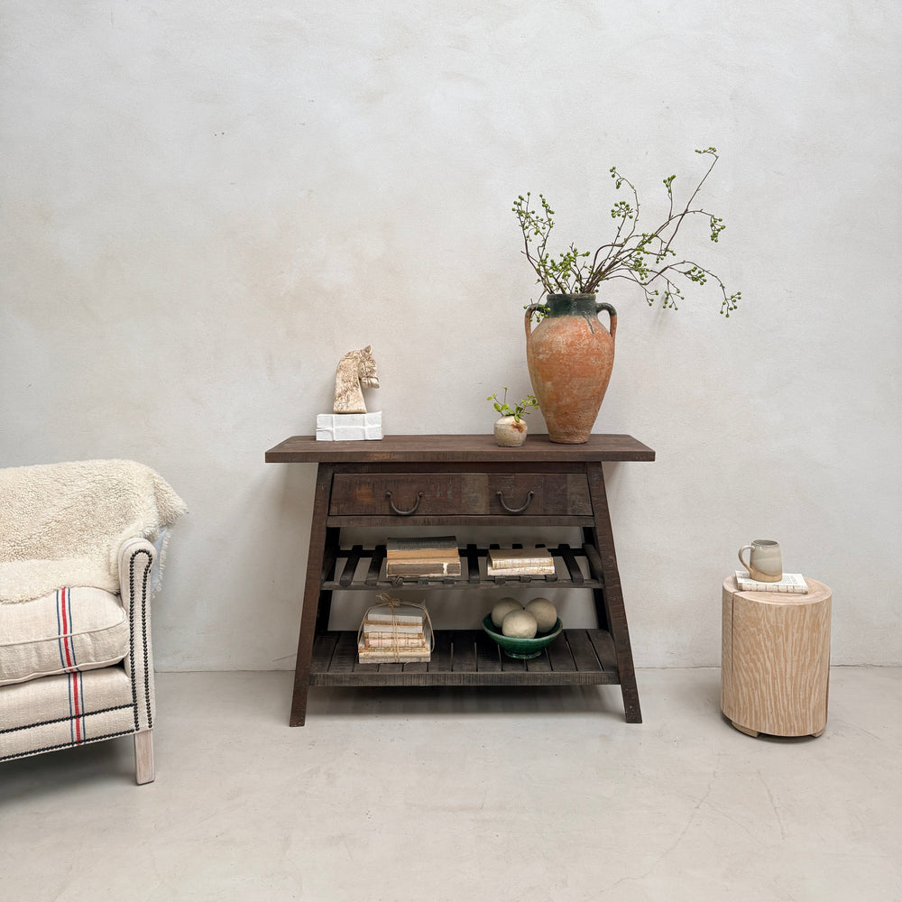 Vintage Dark Wood Hallway Console table | Archie 