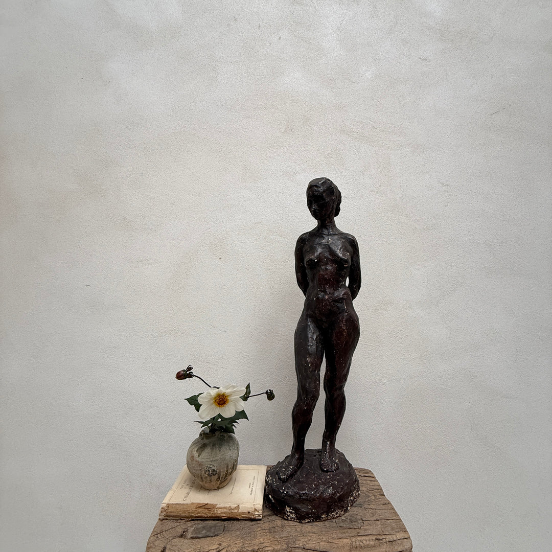 Vintage Female Form Plaster Statue | Standing