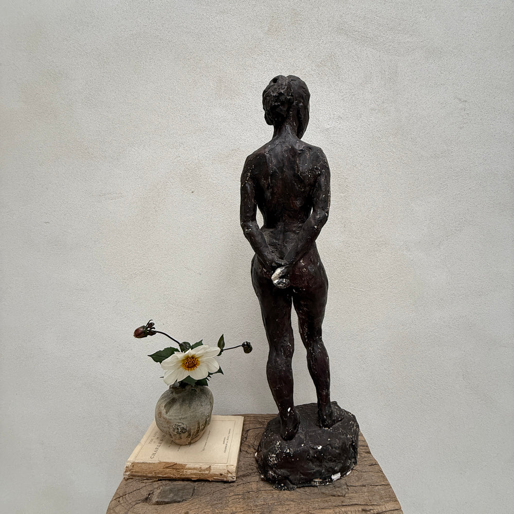 Vintage Female Form Plaster Statue | Standing