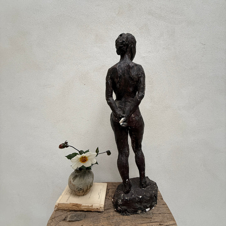 Vintage Female Form Plaster Statue | Standing