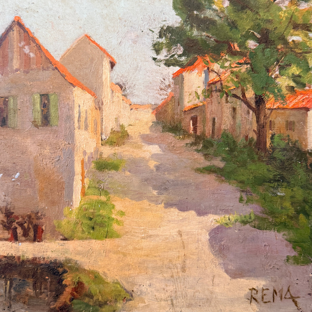 Vintage French Landscape Oil Painting | Rema
