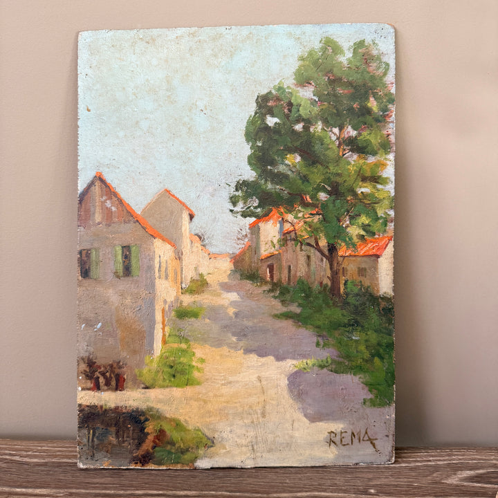 Vintage French Landscape Oil Painting | Rema