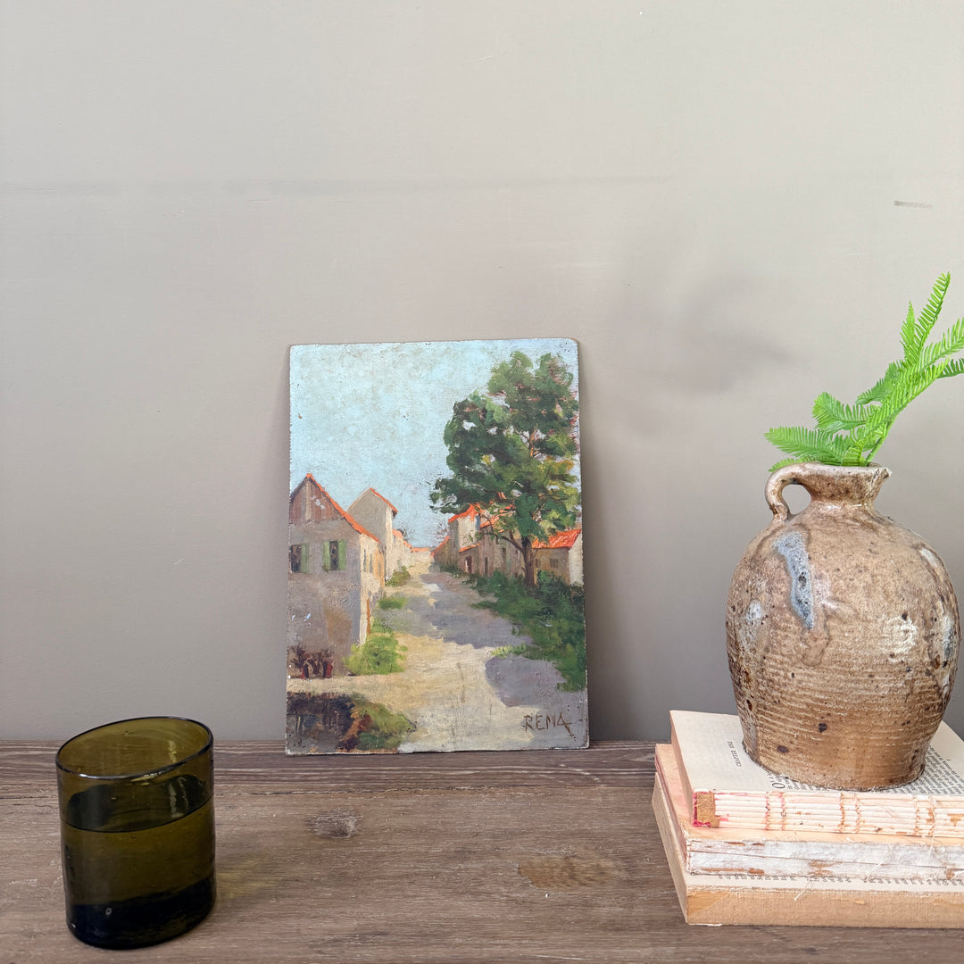 Vintage French Landscape Oil Painting | Rema