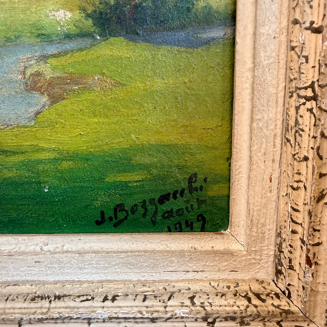Vintage French Landscape Oil painting | Duke