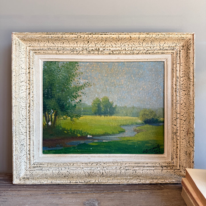 Vintage French Landscape Oil painting | Duke