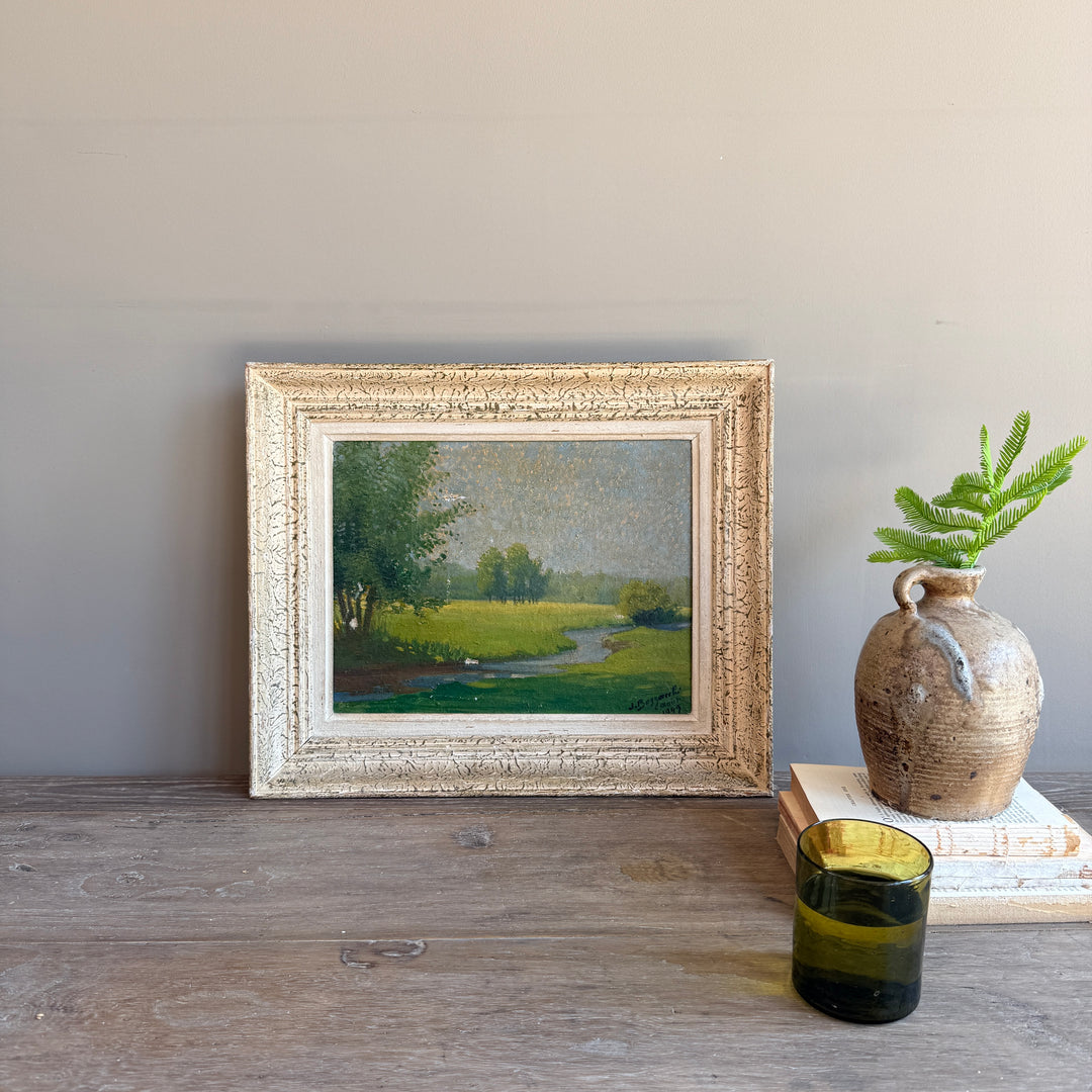 Vintage French Landscape Oil painting | Duke