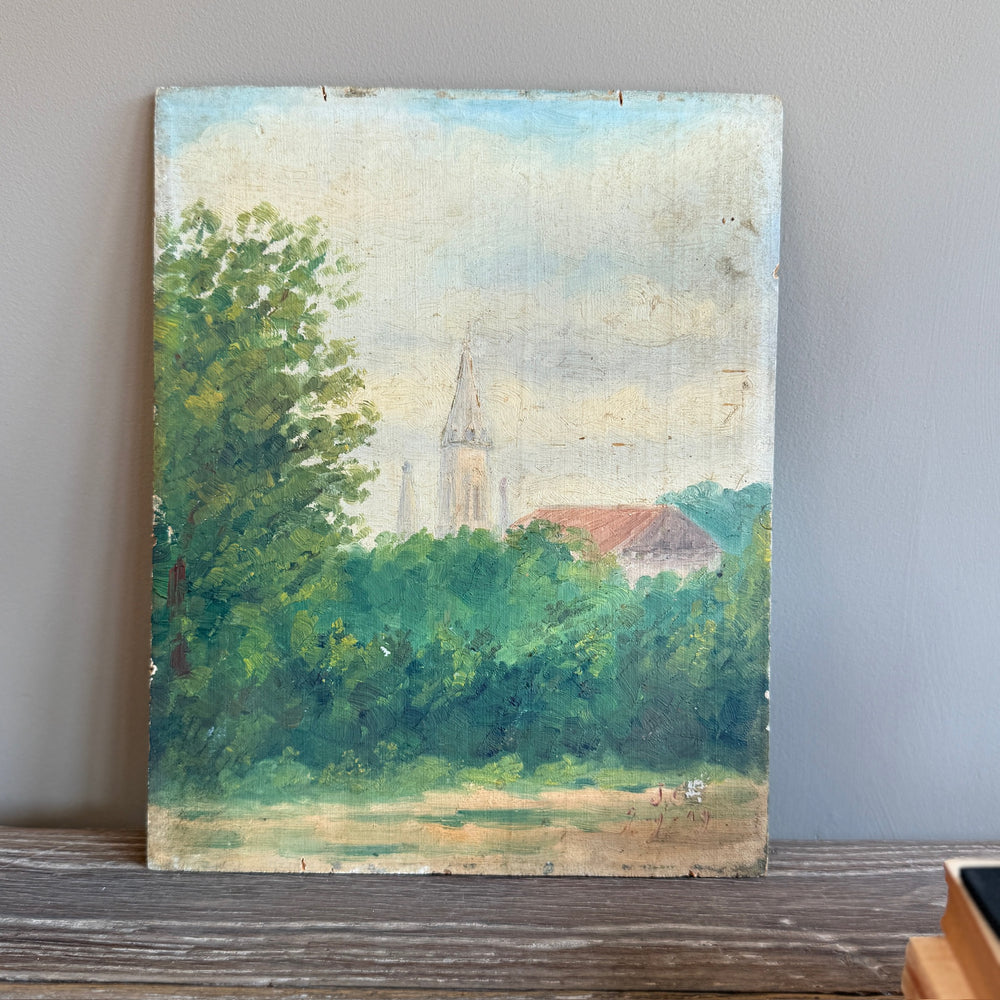 Vintage Landscape Oil Painting | Boulange